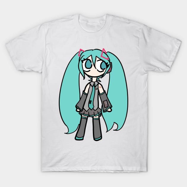 Hatsune Miku Simple Chibi Sticker And Others T-Shirt by nhitori